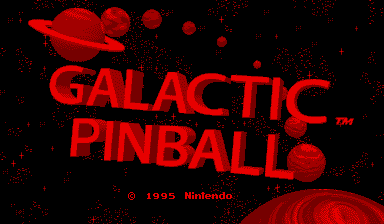 Galactic Pinball Title Screen